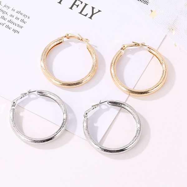 thread hoop earrings 40mm big smooth circle earrings loop for women jewelry, Golden;silver
thread hoop earrings 40mm big smooth circle earrings loop for women jewelry, Golden;silver