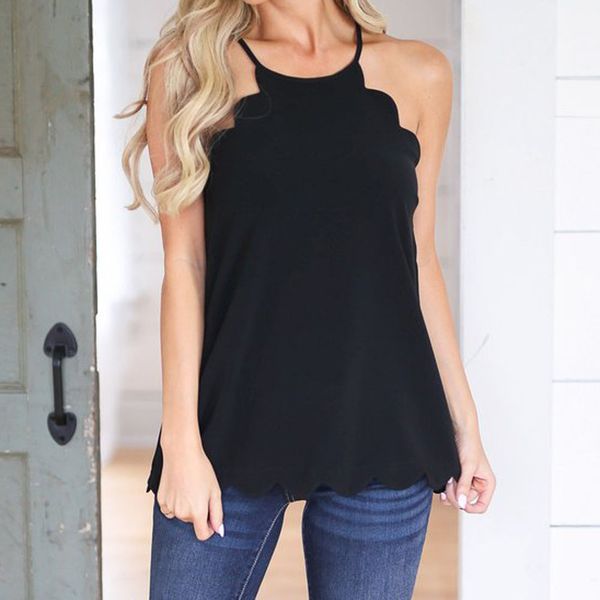 summer women halter neck strapless backless chiffon stitching black casual camiseta tank vest camis 2019, White
summer women halter neck strapless backless chiffon stitching black casual camiseta tank vest camis 2019, White