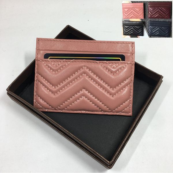 

Women Luxury Credit Card Holder Wallet Genuine Leather Business Coin Pocket Purse Bank ID Card Case 2019 New Fashion Female Slim Pouch Bag