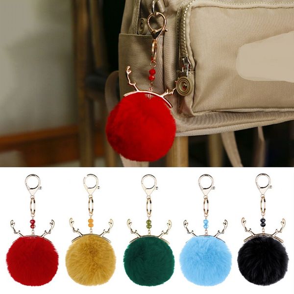 cute elk pendant keyring fluffy faux fur ball elk keychain christmas handbag car key charms keychain christmas gift, Silver
cute elk pendant keyring fluffy faux fur ball elk keychain christmas handbag car key charms keychain christmas gift, Silver
