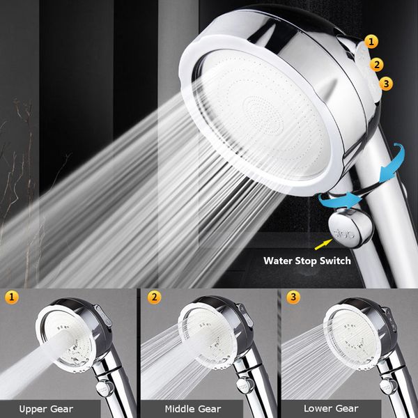 360 degree rotating shower head 3 mode adjustable handheld water saving one key shigh pressure showerhead
360 degree rotating shower head 3 mode adjustable handheld water saving one key shigh pressure showerhead