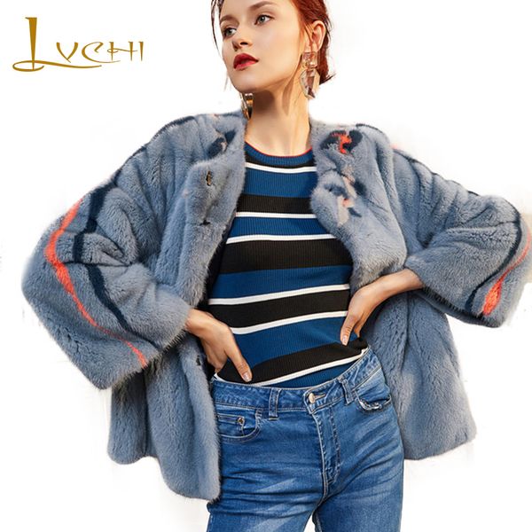 lvchi 2019 swan velvet coat flare sleeve real fur coat women thicken loss short o-neck contrast color coats, Black
lvchi 2019 swan velvet coat flare sleeve real fur coat women thicken loss short o-neck contrast color coats, Black