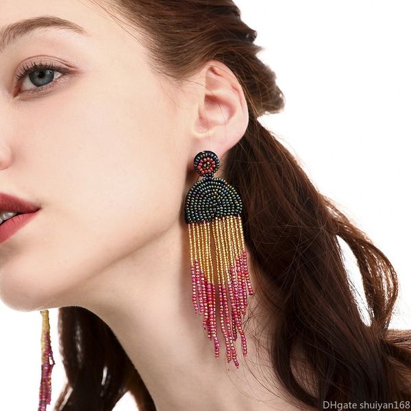 bohemian vintage dangle earrings boho handmade beads tassel drop earrings fashion multicolor statement earring jewelry party gift, Silver
bohemian vintage dangle earrings boho handmade beads tassel drop earrings fashion multicolor statement earring jewelry party gift, Silver