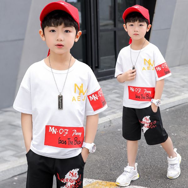 new 2020 children's boys summer clothing sets t shirt & shorts casual tracksuit for kids clothes big boys sports suit, White
new 2020 children's boys summer clothing sets t shirt & shorts casual tracksuit for kids clothes big boys sports suit, White