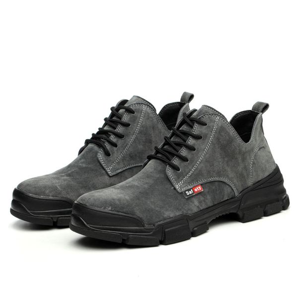 men's boots rubber bottom autumn and winter shoes ankle protection work with metal toe size steel toe light breathable, Black
men's boots rubber bottom autumn and winter shoes ankle protection work with metal toe size steel toe light breathable, Black