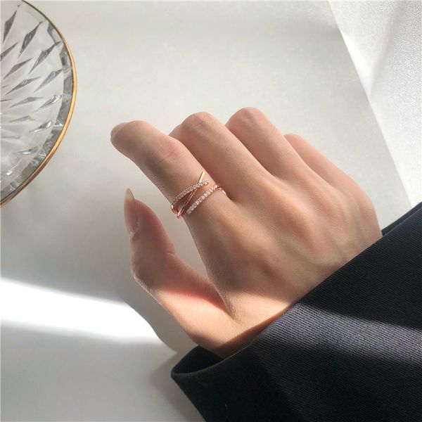 simple chic x cross zircon ring for women rose gold birthday gift female fashion jewelry drop shipping, Golden;silver
simple chic x cross zircon ring for women rose gold birthday gift female fashion jewelry drop shipping, Golden;silver