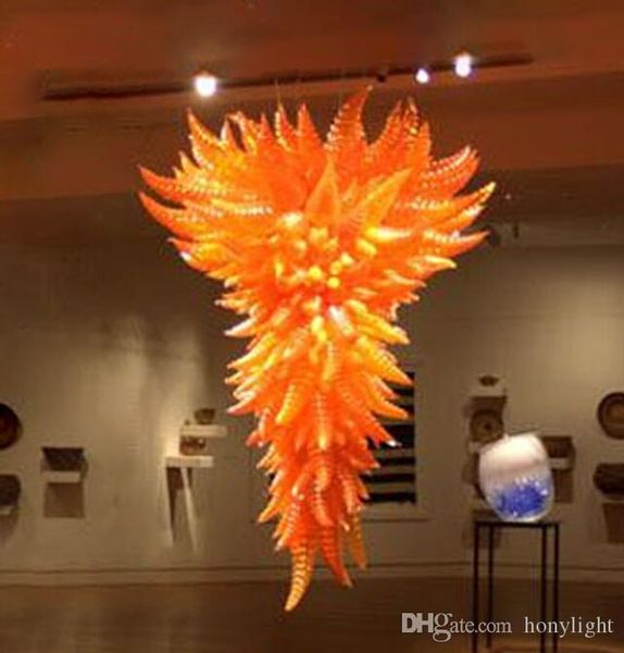 Nordic Orange Hand Blown Glass Spiral Chandelier Large Size Hotel Ballroom Stair Large Chandelier Lighting with LED Bulbs
Nordic Orange Hand Blown Glass Spiral Chandelier Large Size Hotel Ballroom Stair Large Chandelier Lighting with LED Bulbs