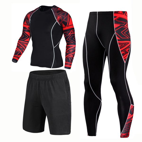 sport 3 pcs/set men's tracksuit gym fitness compression sports suit clothes running jogging sport wear exercise workout tights, Black;blue
sport 3 pcs/set men's tracksuit gym fitness compression sports suit clothes running jogging sport wear exercise workout tights, Black;blue