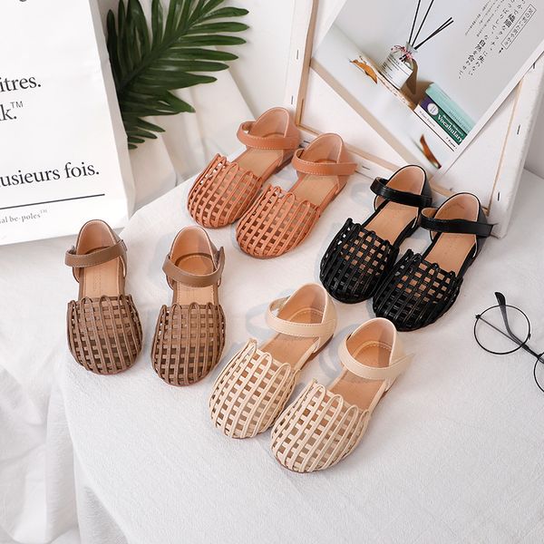 children summer shoes closed toe woven sandals hollow breathable girls princess shoes hook loop beach kids sandalias, Black;red
children summer shoes closed toe woven sandals hollow breathable girls princess shoes hook loop beach kids sandalias, Black;red