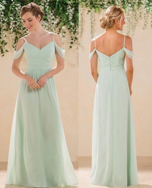 mint green chiffon bridesmaid dresses long floor length spaghetti straps chiffon maid of honor wedding party gowns, White;pink
mint green chiffon bridesmaid dresses long floor length spaghetti straps chiffon maid of honor wedding party gowns, White;pink