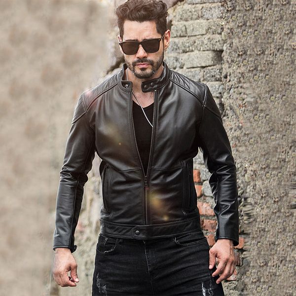 derma leather garment gentlemen head cow skin short stipend lady man retrofiltration ambient spring spring and autumn, Black
derma leather garment gentlemen head cow skin short stipend lady man retrofiltration ambient spring spring and autumn, Black