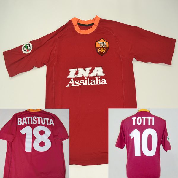 2000 2001 Roma RETRO Soccer Jersey 00 01 TOTTI BATISTUTA Candela Montella shirt classic commemorate Collection vintage rome Maglia da calcio
2000 2001 Roma RETRO Soccer Jersey 00 01 TOTTI BATISTUTA Candela Montella shirt classic commemorate Collection vintage rome Maglia da calcio