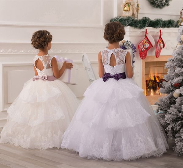 flower girl dress with lace-up keyhole back little princess formal occasion dress junior bridesmaid wedding party, White;blue
flower girl dress with lace-up keyhole back little princess formal occasion dress junior bridesmaid wedding party, White;blue