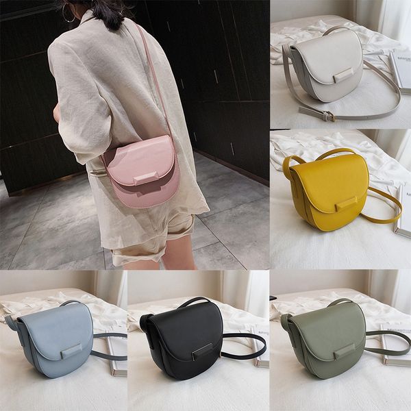 fashion semi-circular solid color saddle bag women pu leather handbag travel shoulder messenger crossbody bag phone pouch
fashion semi-circular solid color saddle bag women pu leather handbag travel shoulder messenger crossbody bag phone pouch