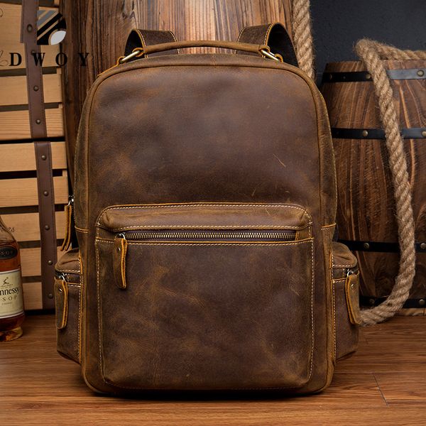 new genuine leather backpack men vintage lapcrazy horse leather backpacks for school bag mochilas travel backpack male bag cj191130
new genuine leather backpack men vintage lapcrazy horse leather backpacks for school bag mochilas travel backpack male bag cj191130