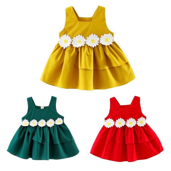cotton summer sleeveless baby dress daisy decor strap kids girl sun dresses, Red;yellow
cotton summer sleeveless baby dress daisy decor strap kids girl sun dresses, Red;yellow