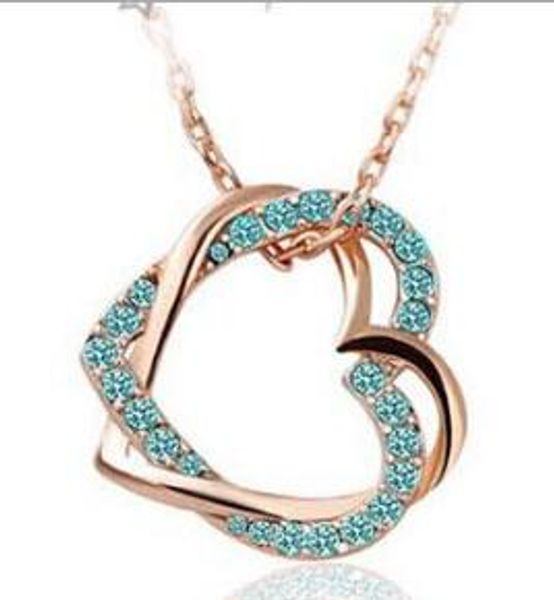 fashion- damond pendant necklace sweater chain grade zircon artificial double heart shaped diamond pendant jewelry for christmas gift, Silver
fashion- damond pendant necklace sweater chain grade zircon artificial double heart shaped diamond pendant jewelry for christmas gift, Silver