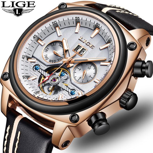 relogio masculino lige brand luxury automatic mechanical watch male leather waterproof sport watch men business wristwatch, Slivery;brown
relogio masculino lige brand luxury automatic mechanical watch male leather waterproof sport watch men business wristwatch, Slivery;brown