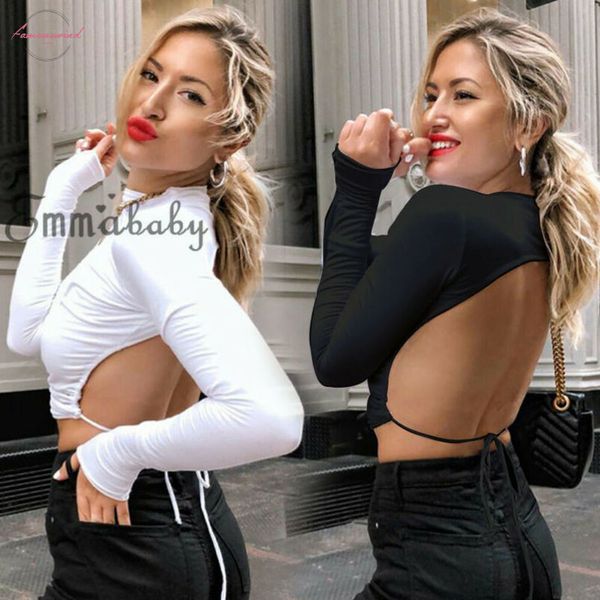 women harajuku open back t shirt long sleeve cropped women t shirt summer casual white fashion t shirt
women harajuku open back t shirt long sleeve cropped women t shirt summer casual white fashion t shirt