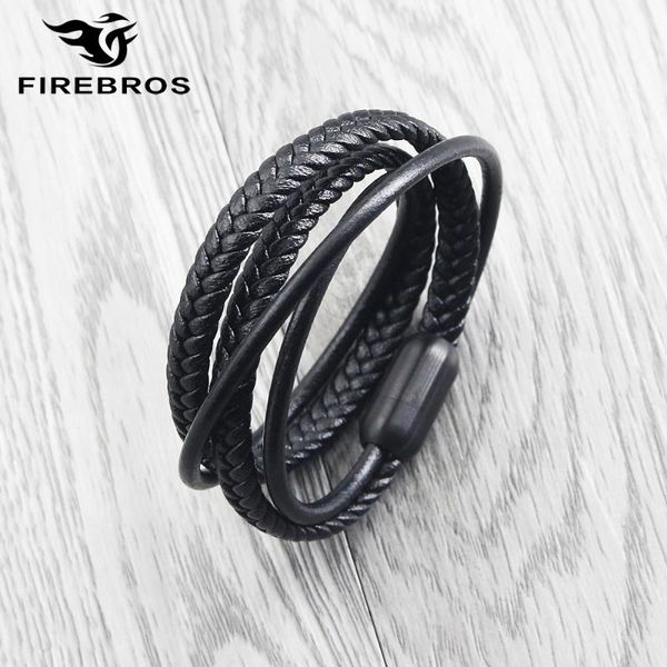 firebros 2020 новый золото серебро черный нержавеющая сталь магнитная застежка многослойные braid кожаный браслет мужчины женщины boho подар, Black
firebros 2020 новый золото серебро черный нержавеющая сталь магнитная застежка многослойные braid кожаный браслет мужчины женщины boho подар, Black