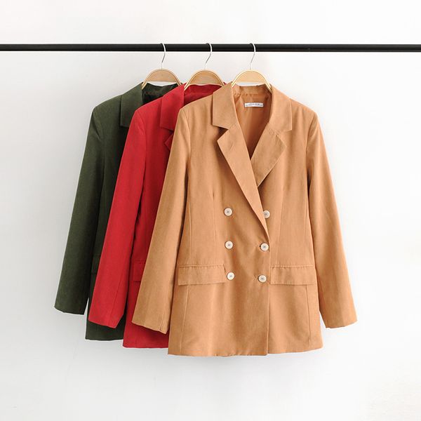 2019 european and american style women's new double-breasted blazer fashion shirt, White;black
2019 european and american style women's new double-breasted blazer fashion shirt, White;black
