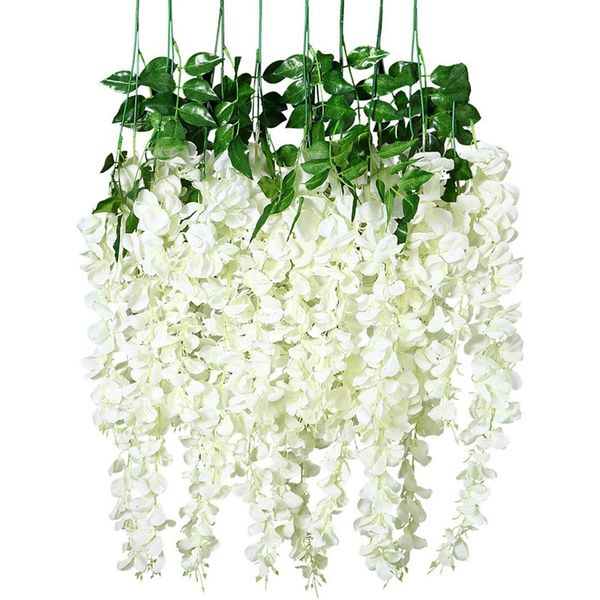 24 pack artificial wisteria vine fake wisteria hanging garland silk long hanging bush flowers string home party wedding decor
24 pack artificial wisteria vine fake wisteria hanging garland silk long hanging bush flowers string home party wedding decor
