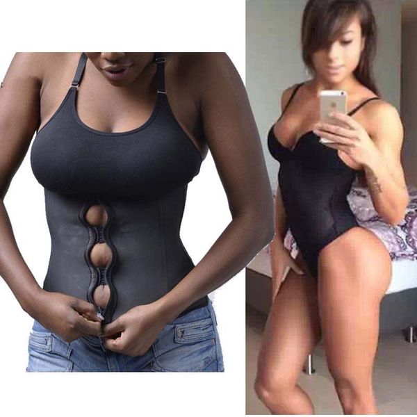 firm waist trainer fashion women zipper body shaper zipper up shapewear solid black corset girdle slimming belt, Black;white
firm waist trainer fashion women zipper body shaper zipper up shapewear solid black corset girdle slimming belt, Black;white