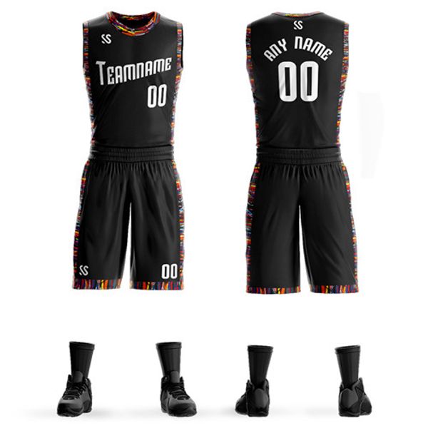 customized children's college basketball jersey antibacterial sweat american basketball jersey youth basketball uniform set, Black
customized children's college basketball jersey antibacterial sweat american basketball jersey youth basketball uniform set, Black