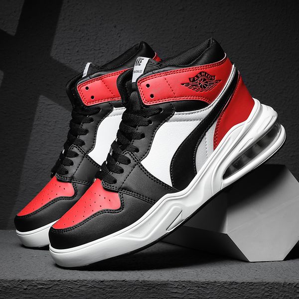 sneakers men's shoes 2019 autumn and winter air cushion high-shoes lace-up large size hit color buckle men's casual, Black
sneakers men's shoes 2019 autumn and winter air cushion high-shoes lace-up large size hit color buckle men's casual, Black