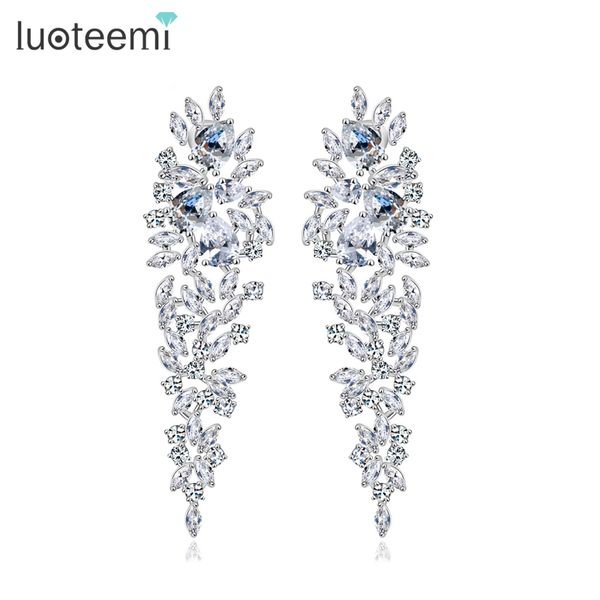 stylish clear cz statement women dangle earrings for luxury cubic zirconia micro paved party jewellry earrings luoteemi, Silver
stylish clear cz statement women dangle earrings for luxury cubic zirconia micro paved party jewellry earrings luoteemi, Silver