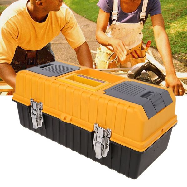 17" large plastic tool box 3 layer storage hardware toolbox home multifunction car repair container case
17" large plastic tool box 3 layer storage hardware toolbox home multifunction car repair container case