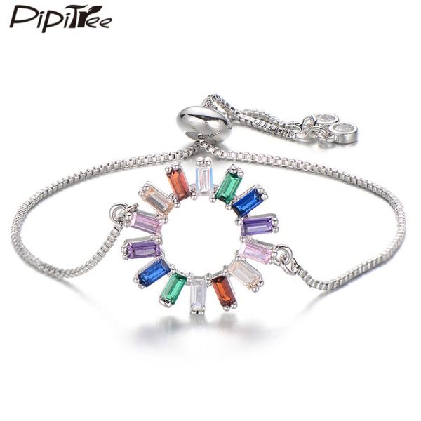 pipitree zircons jewelry princess cut cz stone large flower charm bracelet femme adjustable chain women bracelets for wedding, Golden;silver
pipitree zircons jewelry princess cut cz stone large flower charm bracelet femme adjustable chain women bracelets for wedding, Golden;silver
