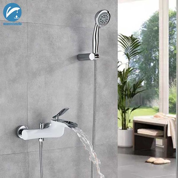 white chrome waterfall bathtub shower faucets torneira bathroom shower single handle mixer tap wall mounted mixer tub tap
white chrome waterfall bathtub shower faucets torneira bathroom shower single handle mixer tap wall mounted mixer tub tap