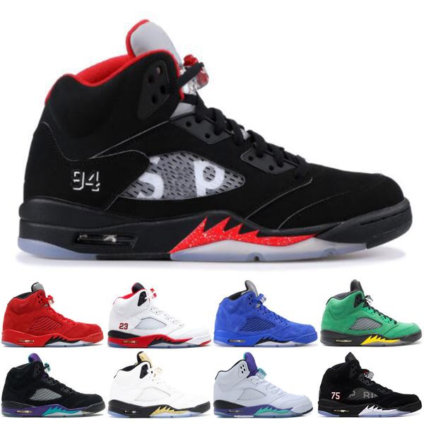 2019 5 Mens Basketball Shoes Black Metallic 3M Reflect Black Grape Oreo 5s Suede White Cement Designer Sneakers Sports Trainers Size 5.5-13
2019 5 Mens Basketball Shoes Black Metallic 3M Reflect Black Grape Oreo 5s Suede White Cement Designer Sneakers Sports Trainers Size 5.5-13