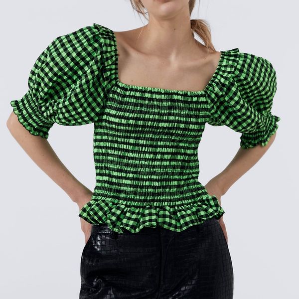 stylish women blouse shirt summer 2020 new fashion floral prints elastic body slim lady casual, White
stylish women blouse shirt summer 2020 new fashion floral prints elastic body slim lady casual, White
