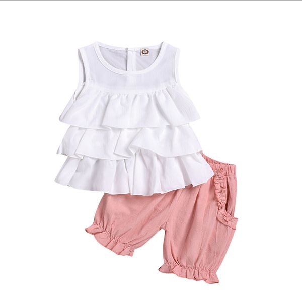 2020 kids designer clothes girls 2pcs girl's outfits girls floral tank vest +shorts kid bowknot suit baby girl designer clothes pure co, White
2020 kids designer clothes girls 2pcs girl's outfits girls floral tank vest +shorts kid bowknot suit baby girl designer clothes pure co, White