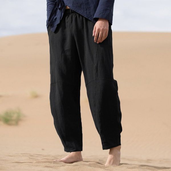 pants men's vintage harajuku spring summer casual trousers solid drawstring cotton linen long drawstring full length pants, Black
pants men's vintage harajuku spring summer casual trousers solid drawstring cotton linen long drawstring full length pants, Black