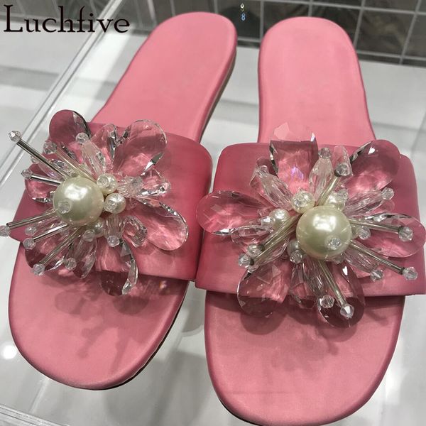 crystal flower women slippers open toe shoes woman summer beach slides runway pink flat shoes for women, Black
crystal flower women slippers open toe shoes woman summer beach slides runway pink flat shoes for women, Black