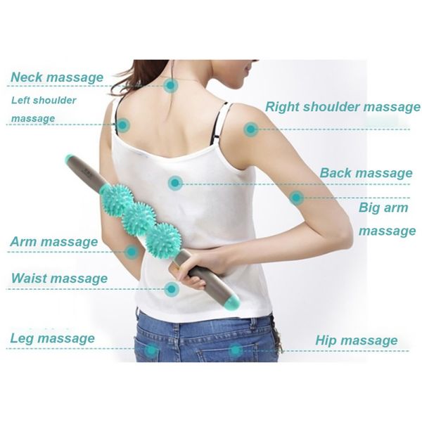 yoga muscle massage roller stick high strength gym body waist leg back relax tool with 3 point spiky balls l
yoga muscle massage roller stick high strength gym body waist leg back relax tool with 3 point spiky balls l