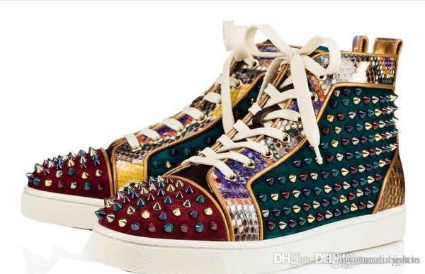 mutil spikes hi studded spikes casual flats red bottom luxury shoes new for men and women party designer sneakers lovers genuine leathe, White;red
mutil spikes hi studded spikes casual flats red bottom luxury shoes new for men and women party designer sneakers lovers genuine leathe, White;red