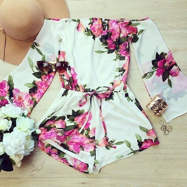 vikinii white women rompers 2019 summer beach women jumpsuits off shoulder floral printed beachwear one-piece, Blue;gray
vikinii white women rompers 2019 summer beach women jumpsuits off shoulder floral printed beachwear one-piece, Blue;gray