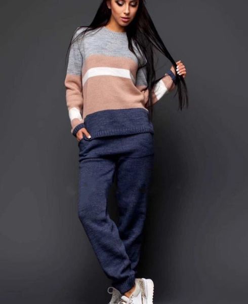 amolapha women hit color patchwork knitted pullovers+pants 2 pieces clothing sets casual patchwork tracksuits, White
amolapha women hit color patchwork knitted pullovers+pants 2 pieces clothing sets casual patchwork tracksuits, White