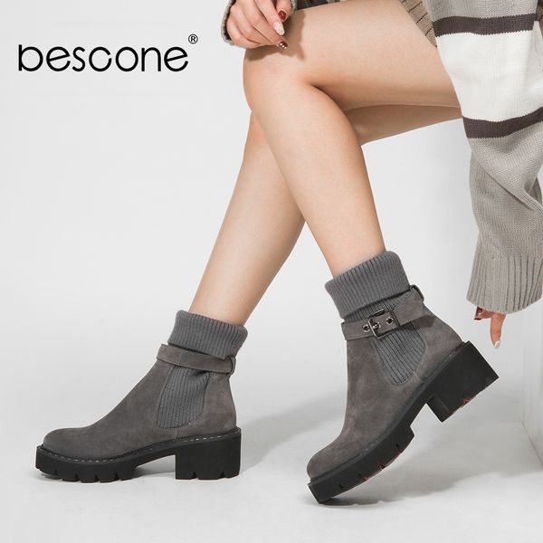 bescone fashion women boots basic solid buckle handmade square heel shoes casual winter round toe comfortable ladies boots bc241, Black
bescone fashion women boots basic solid buckle handmade square heel shoes casual winter round toe comfortable ladies boots bc241, Black