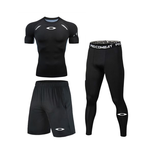 men's gym fitness compression t shirt running sportswear suits gym jogging training workout tights tracksuit clothing 4pcs sets, Black;blue
men's gym fitness compression t shirt running sportswear suits gym jogging training workout tights tracksuit clothing 4pcs sets, Black;blue