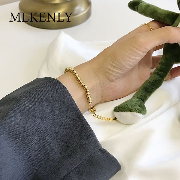 mlkenly ins 925 silver fashion golden round bead statement bracelet for women birthday gifts, Black
mlkenly ins 925 silver fashion golden round bead statement bracelet for women birthday gifts, Black