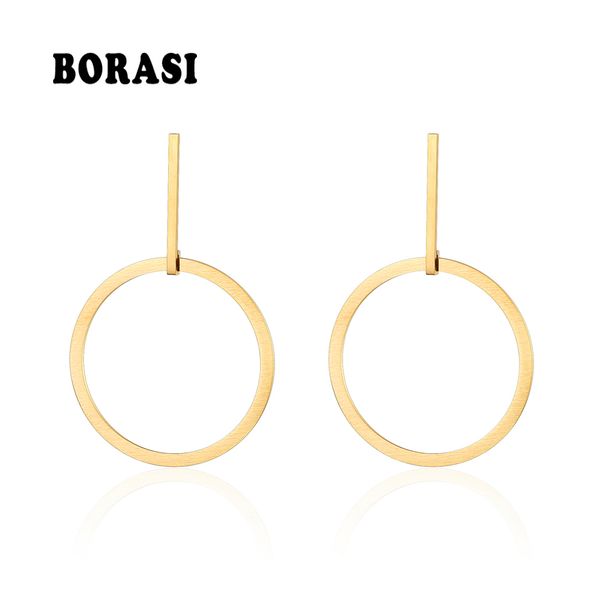 borasi big circle round stud gold color stainless steel steampunk style long dangle earrings for female fashion party jewelry, Golden
borasi big circle round stud gold color stainless steel steampunk style long dangle earrings for female fashion party jewelry, Golden