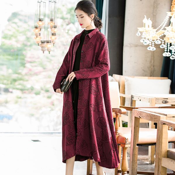 fashion loose large size printed windbreaker jacket 2020 spring new chinese mother loaded jacquard single-breasted long coat, Tan;black
fashion loose large size printed windbreaker jacket 2020 spring new chinese mother loaded jacquard single-breasted long coat, Tan;black