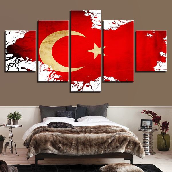 canvas hd wall art poster modern 5 panel turkish flag living room print painting modular home decor pictures
canvas hd wall art poster modern 5 panel turkish flag living room print painting modular home decor pictures