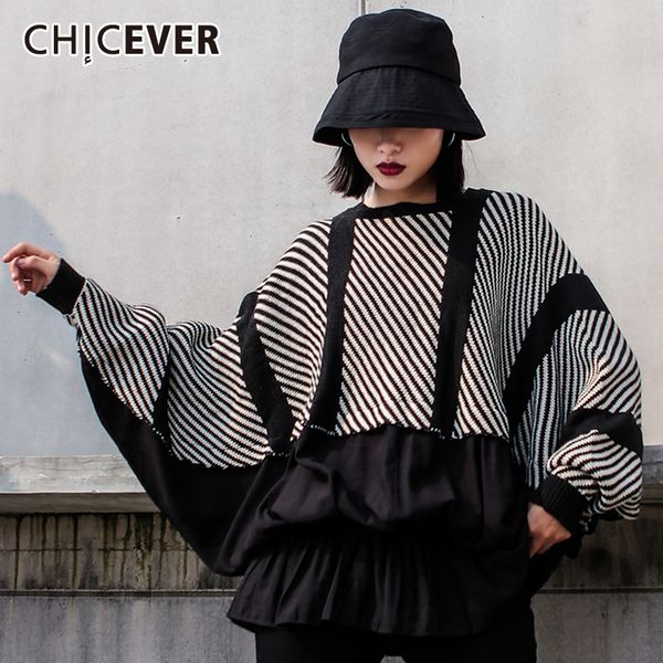 chicever hit color striped shirt for women o neck batwing sleeve oversize loose casual female blouses 2019 autumn fashion new, White
chicever hit color striped shirt for women o neck batwing sleeve oversize loose casual female blouses 2019 autumn fashion new, White