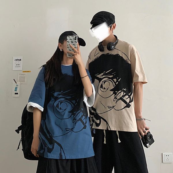 summer clothes men's round collar short sleeve outdoors camping trekking american casual loose conan cartoon printed t-shirt, Gray;blue
summer clothes men's round collar short sleeve outdoors camping trekking american casual loose conan cartoon printed t-shirt, Gray;blue